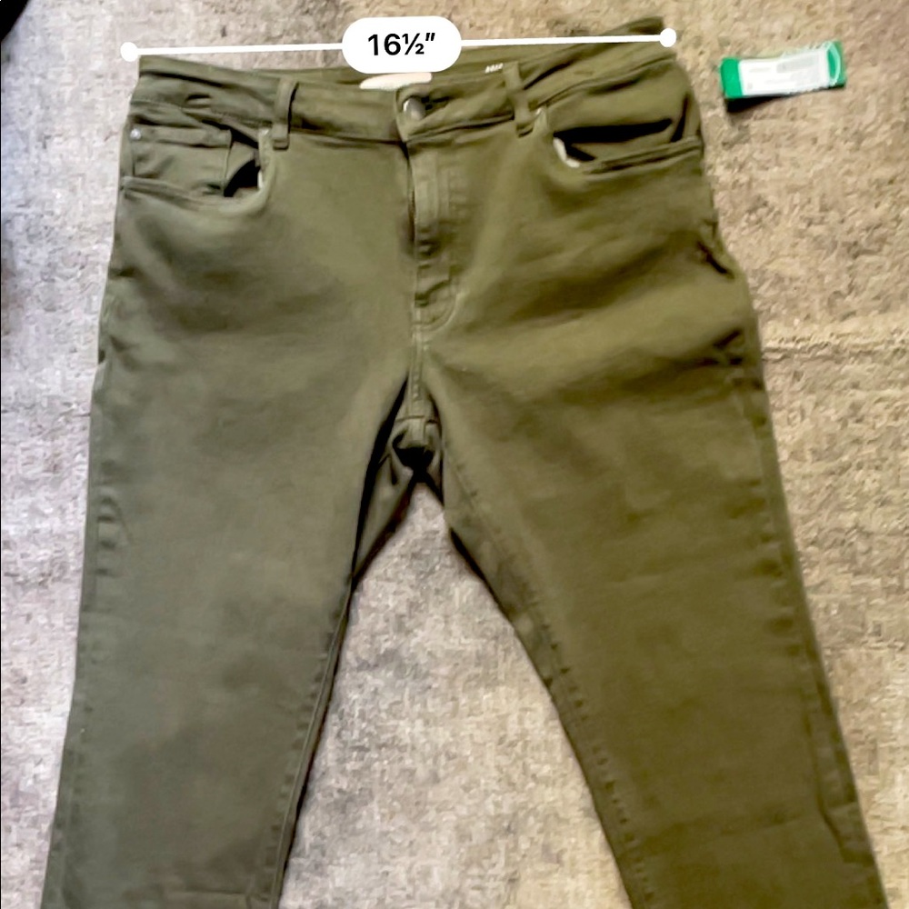 STITCH FIX Warp Weft 33 X 32 Slim Fit JEANS **NWT** Army Green PURCHASED ON 2/6!
